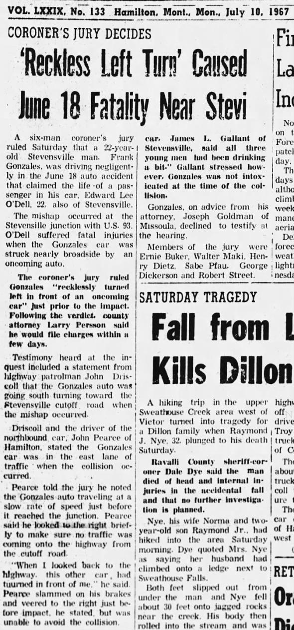 Clipping from Ravalli Republic